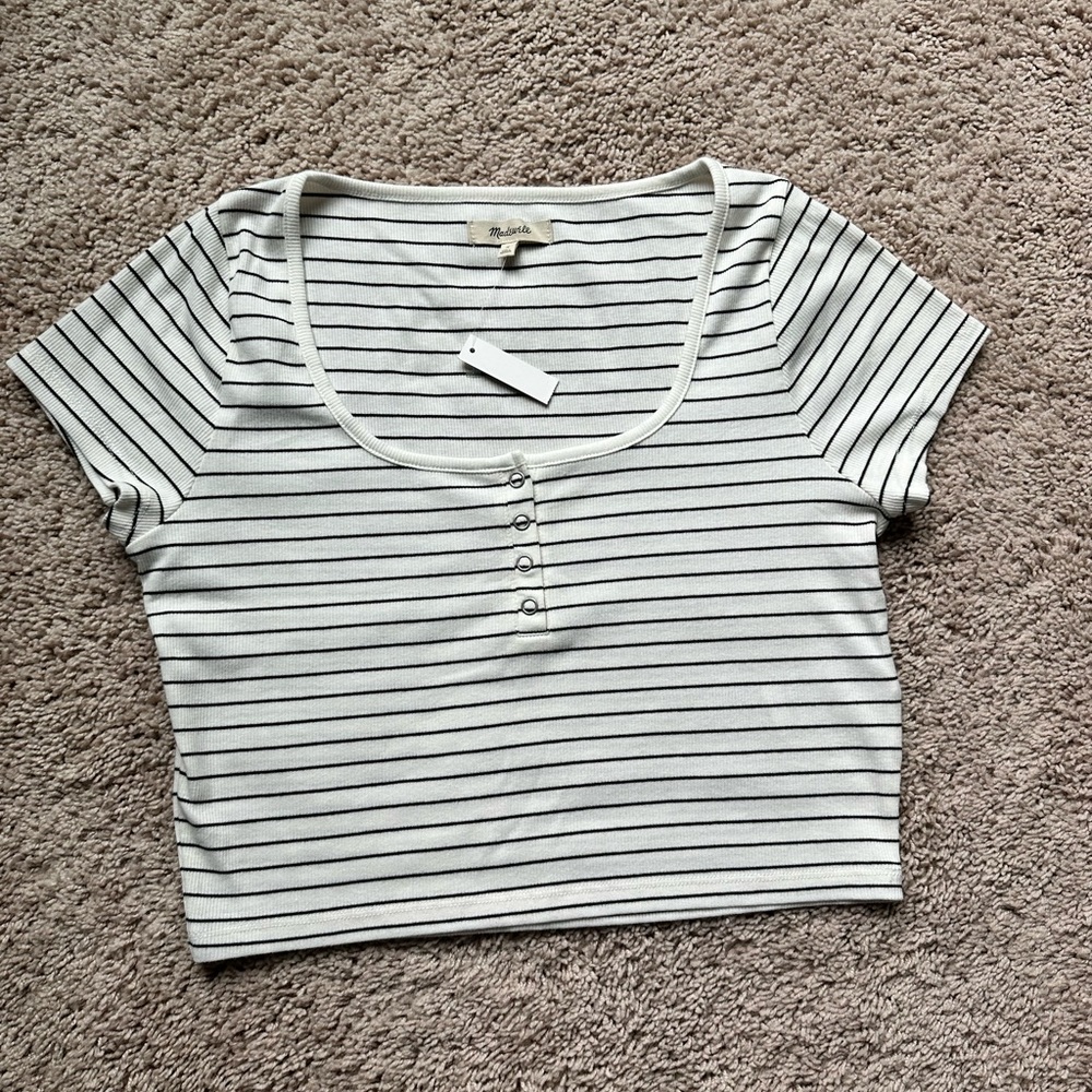 Madewell M Super crop ribbed tee